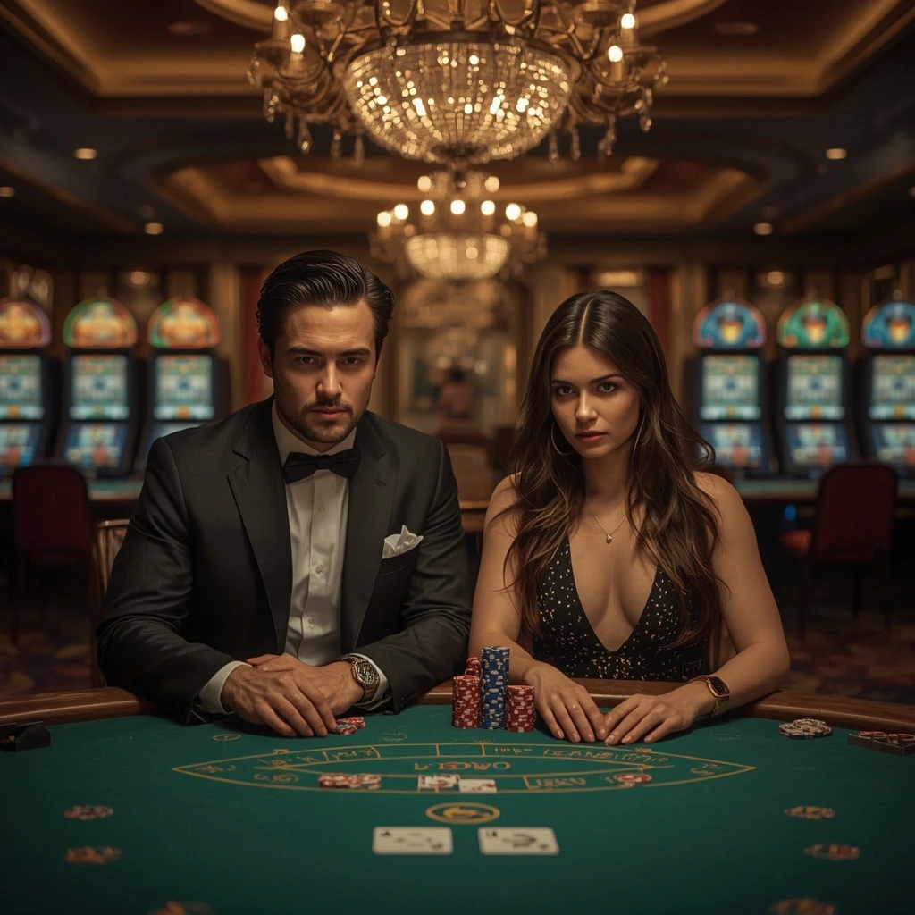 Deux joueurs de poker dans un WILD FORTUNE CASINO